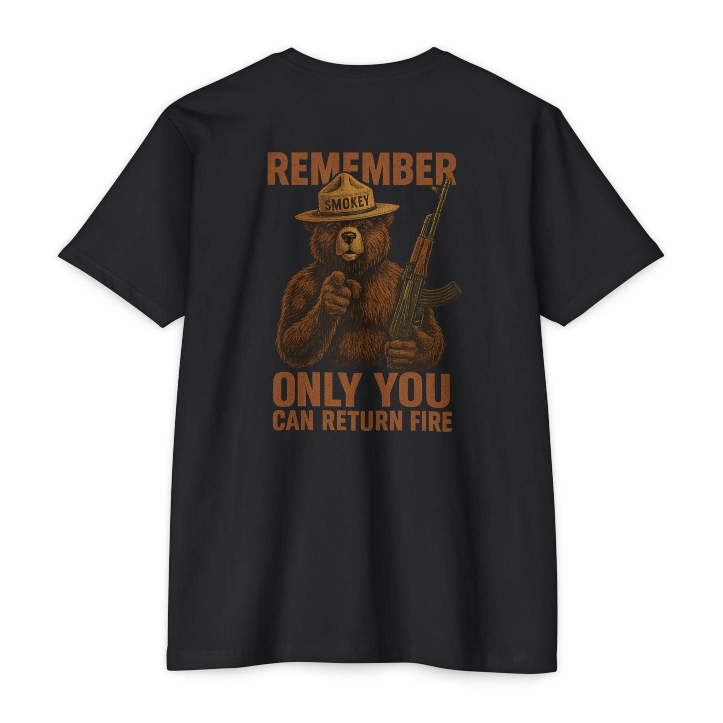 Smokey Bear Return Fire Dark Funny Humor Tee