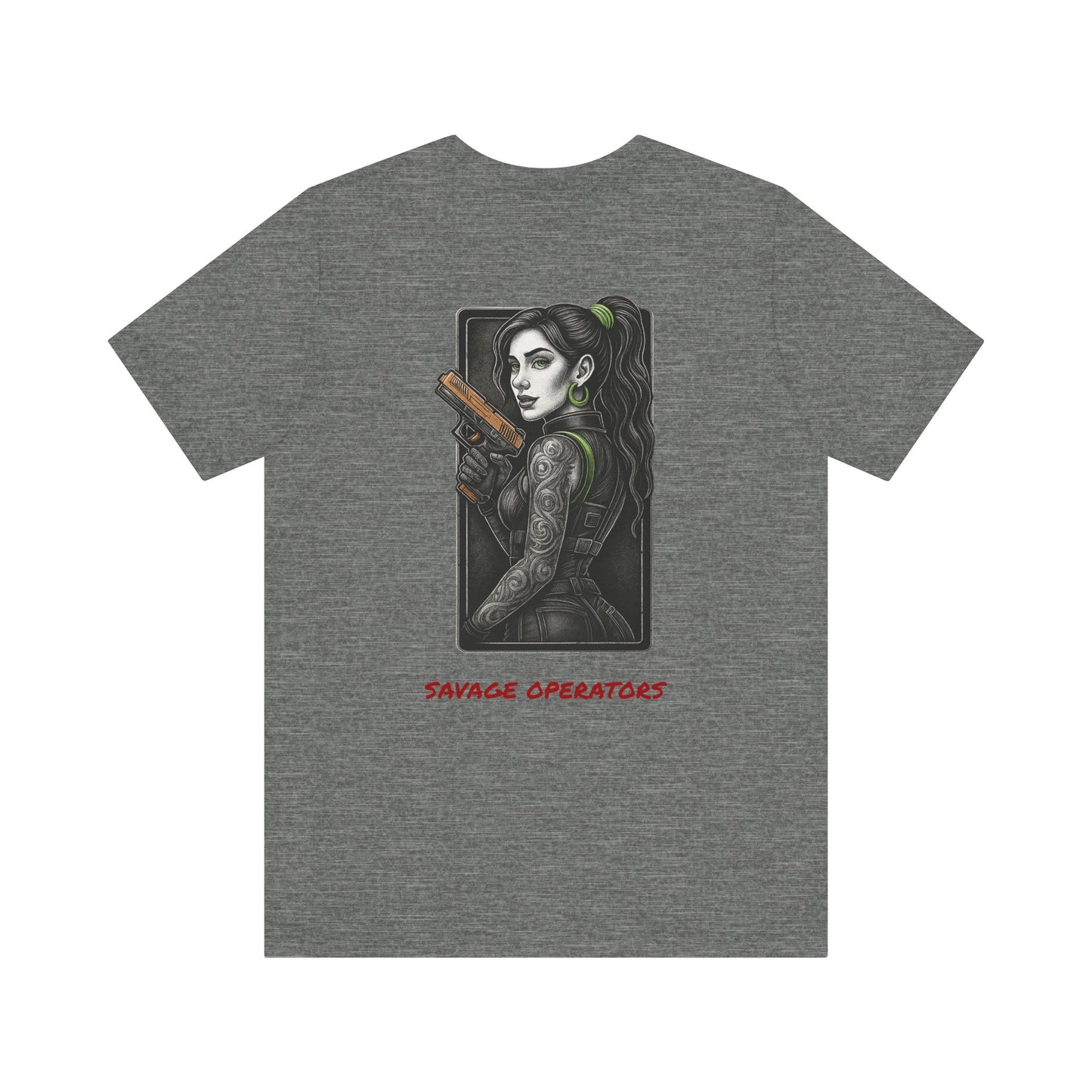 Savage Operators Angel Girl #1 Graphic Tee, Premium High Quality - BACK PRINT