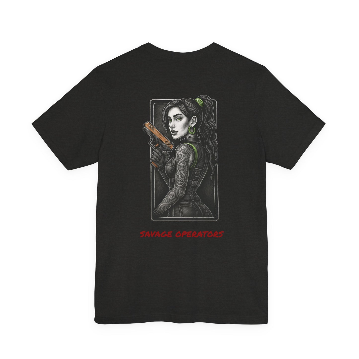 Savage Operators Angel Girl #1 Graphic Tee, Premium High Quality - BACK PRINT