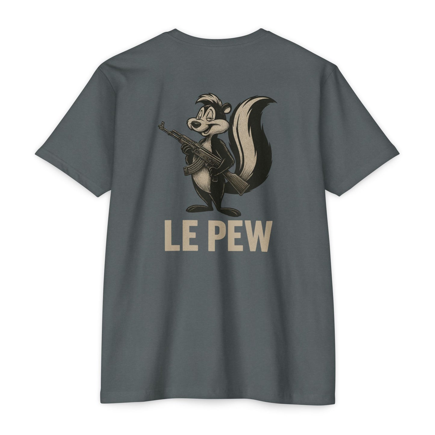 Pew Tee | Funny AK Skunk Shirt for Gun Owners & Degenerates with Humor