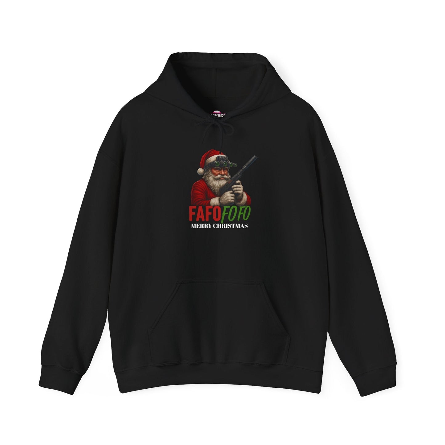 Santa FAFO Christmas Hoodie – ’Tis The Season To Send It - Savage Operators Tactical Tee | Hoodie | Savage Operators Clothing | Patriotic Apparel | Military Humor | High Quality S