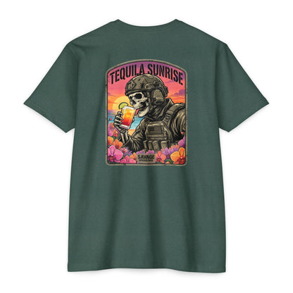 Tequila Sunrise Skull T-Shirt - Back Print
