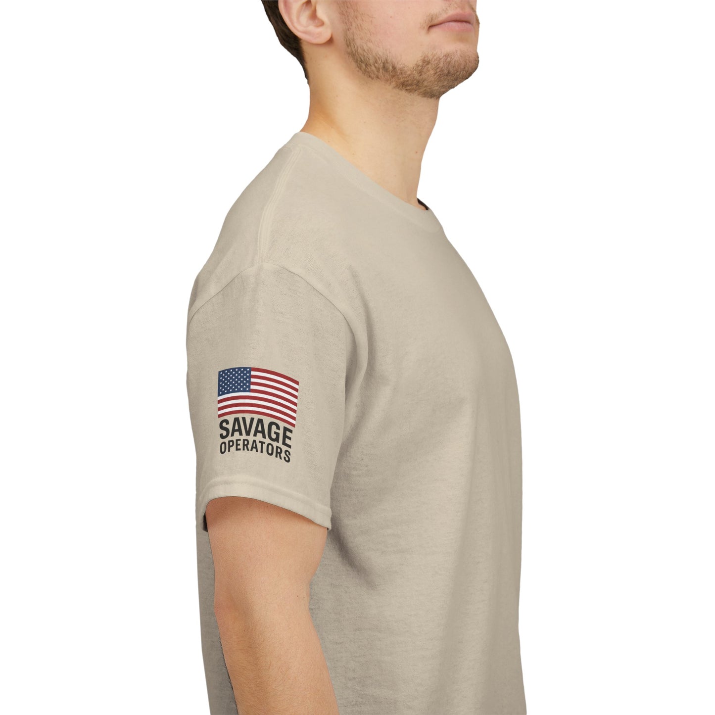 Savage Operators American Flag Sleeve Tee – Minimal Tactical Shirt