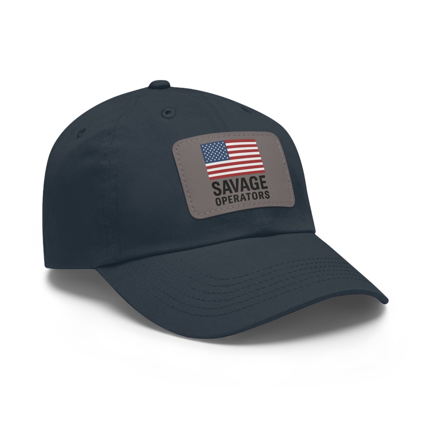 Savage Operators Flag Hat – Leather Patch American Flag Cap (Multi-Color Options)