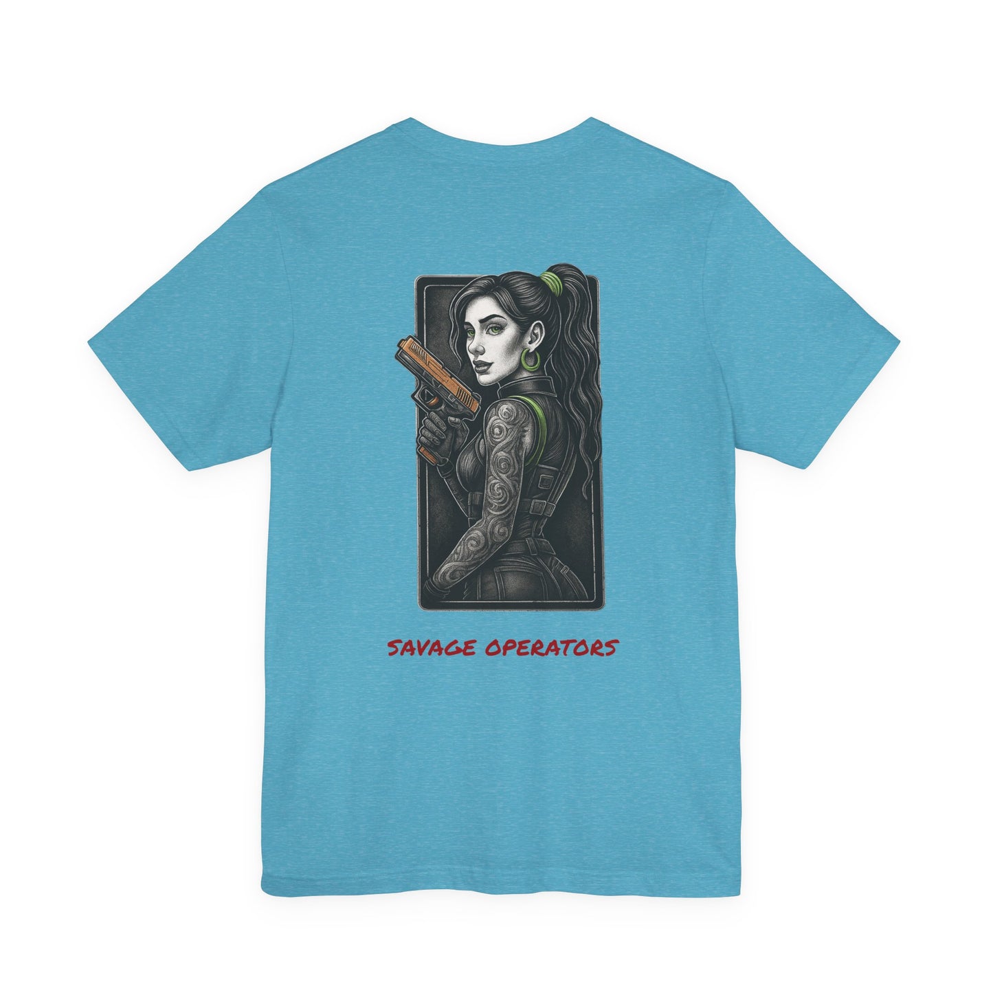Savage Operators Angel Girl #1 Graphic Tee, Premium High Quality - BACK PRINT