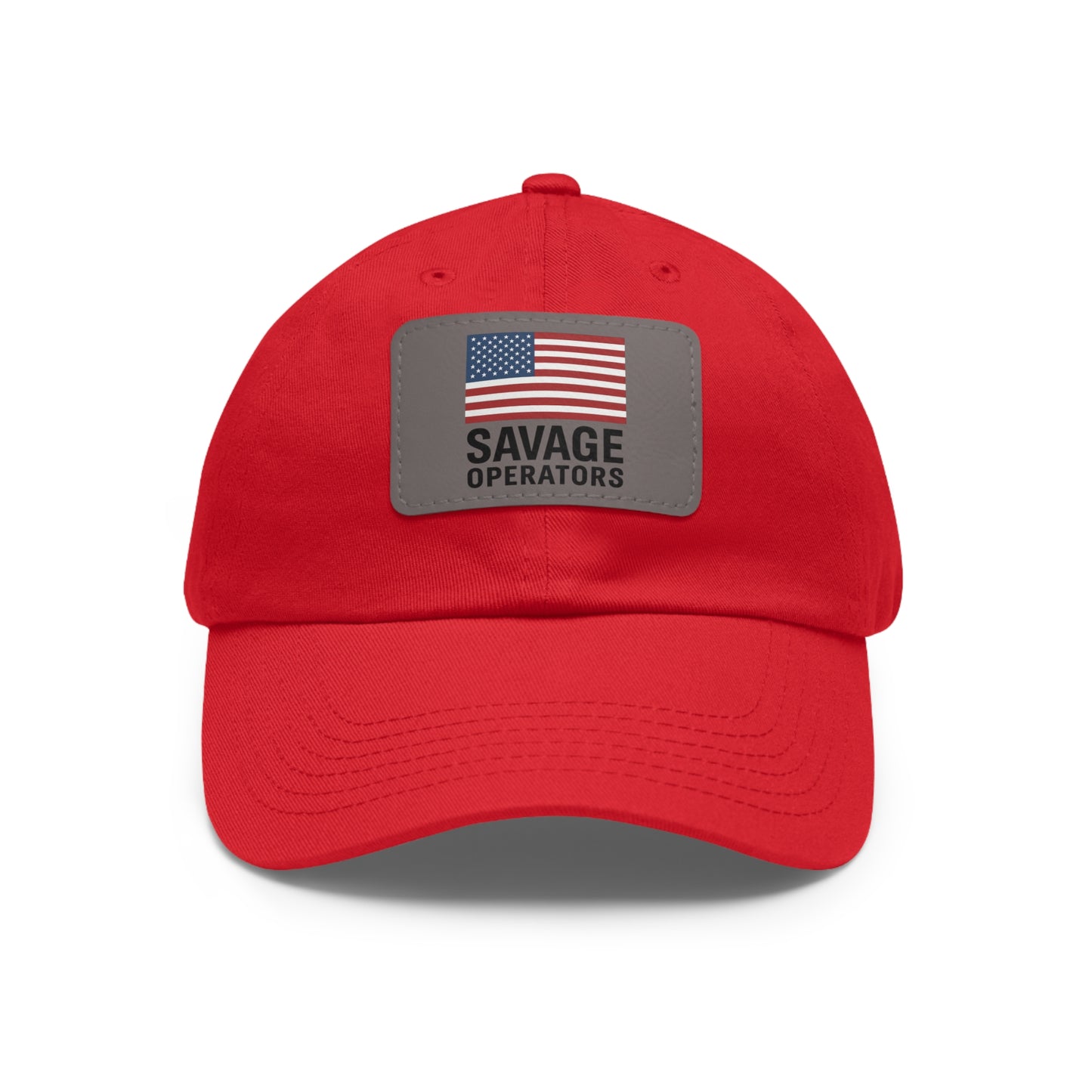 Savage Operators Flag Hat – Leather Patch American Flag Cap (Multi-Color Options)