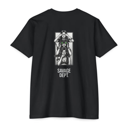 Tactical Silence Tee – See No Evil, Speak No Evil, Night Vision Cool Graphic | Savage Dept. - BACK PRINT
