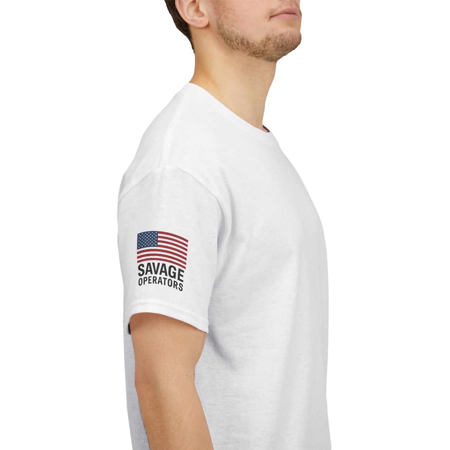 Savage Operators American Flag Sleeve Tee – Minimal Tactical Shirt
