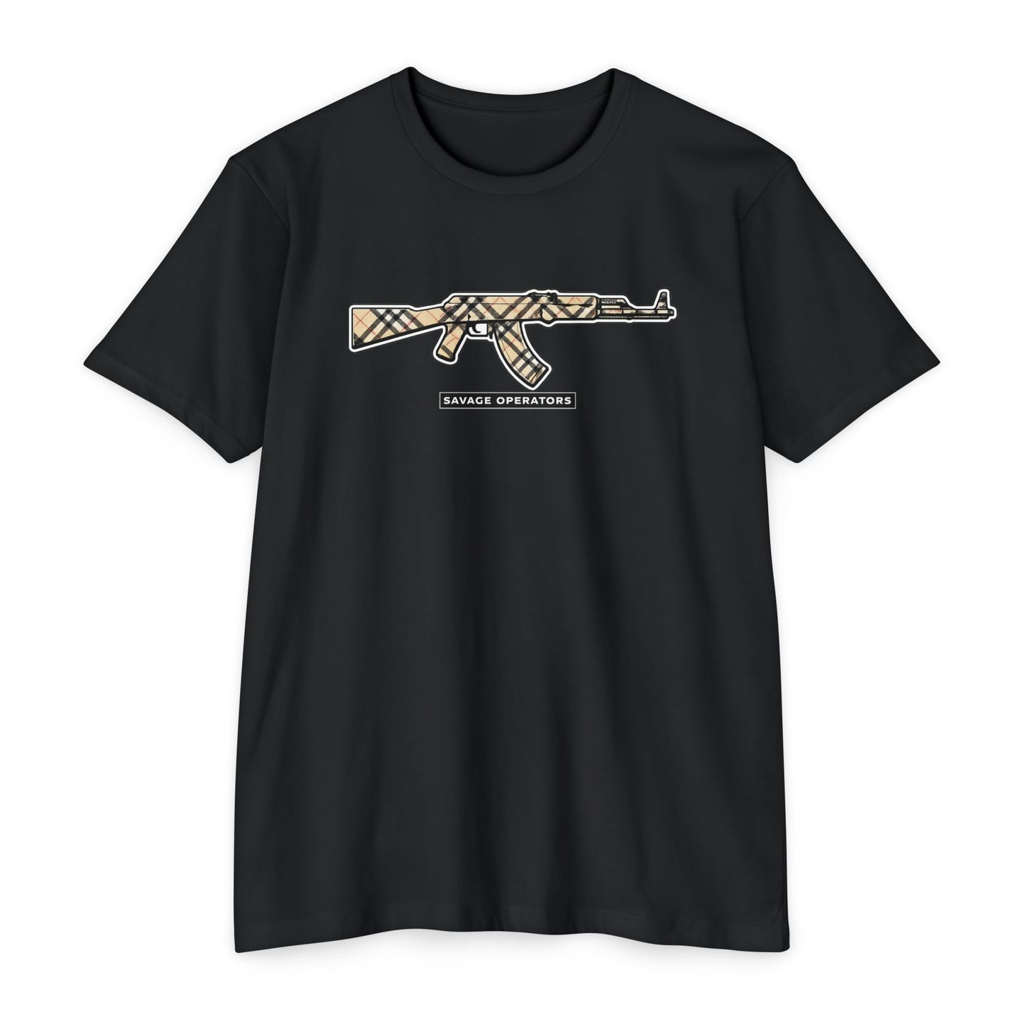 AK-47 Camo Rifle Graphic T-Shirt — Savage Operator Tactical Tee