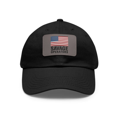 Savage Operators Flag Hat – Leather Patch American Flag Cap (Multi-Color Options)