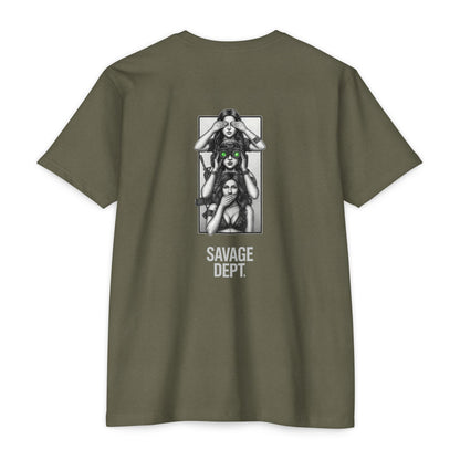 Tactical Silence Tee – See No Evil, Speak No Evil, Night Vision Cool Graphic | Savage Dept. - BACK PRINT