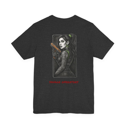 Savage Operators Angel Girl #1 Graphic Tee, Premium High Quality - BACK PRINT