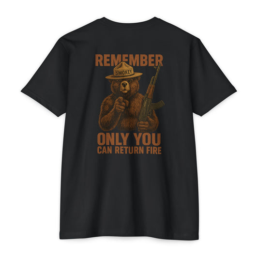 Smokey Bear Return Fire Dark Funny Humor Tee