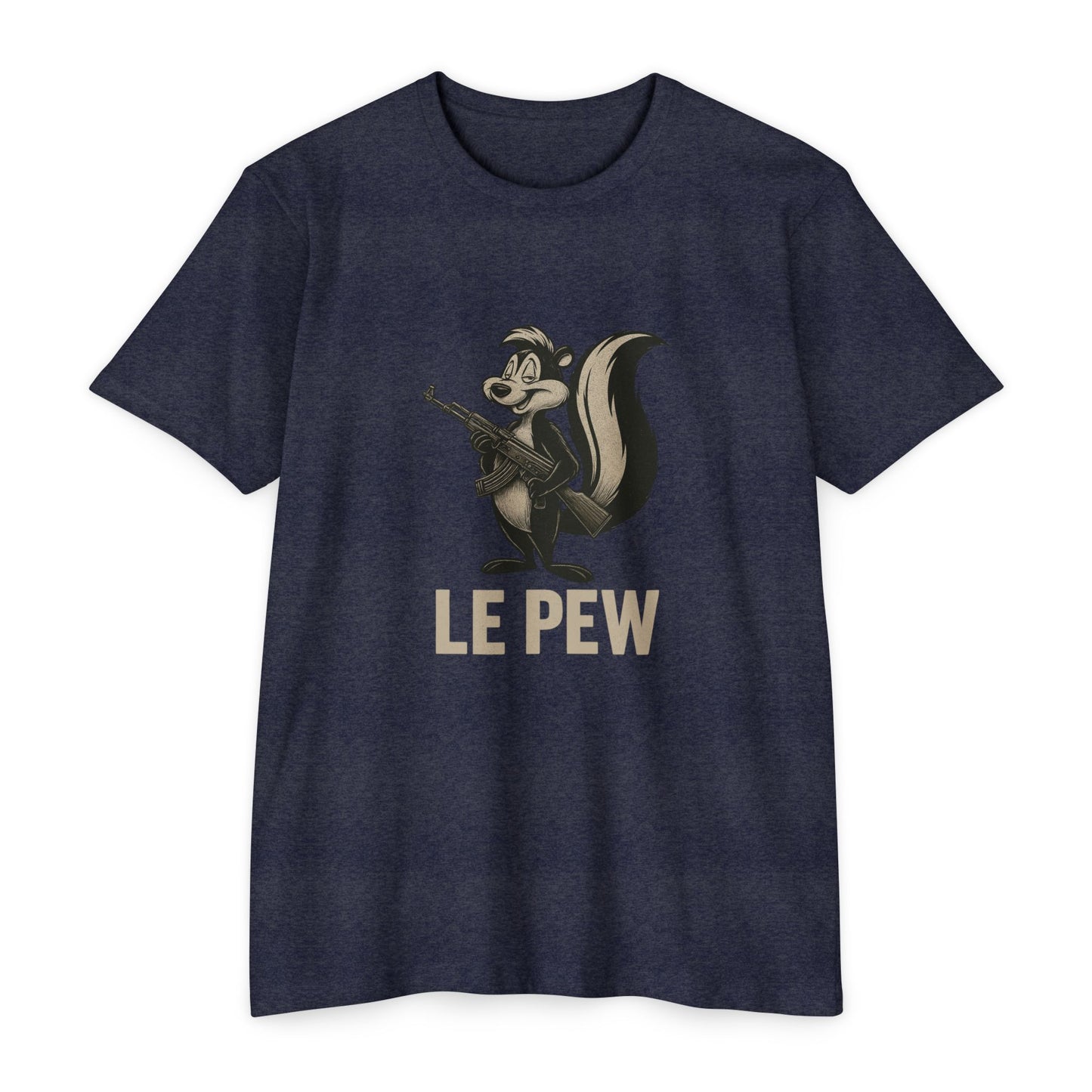 Pew Tee FRONT PRINT | Funny AK Skunk Shirt for Gun Owners & Degenerates with Humor