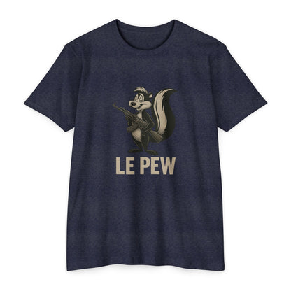 Pew Tee FRONT PRINT | Funny AK Skunk Shirt for Gun Owners & Degenerates with Humor