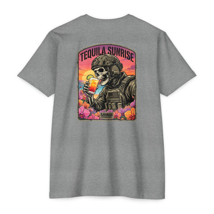 Tequila Sunrise Skull T-Shirt - Back Print