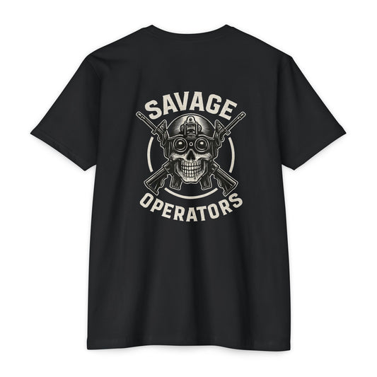 Savage Operators Skull Tee – Cool Tactical Skull Shirt