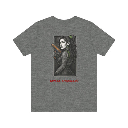 Savage Operators Angel Girl #1 Graphic Tee, Premium High Quality - BACK PRINT