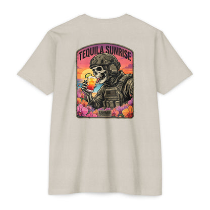 Tequila Sunrise Skull T-Shirt - Back Print