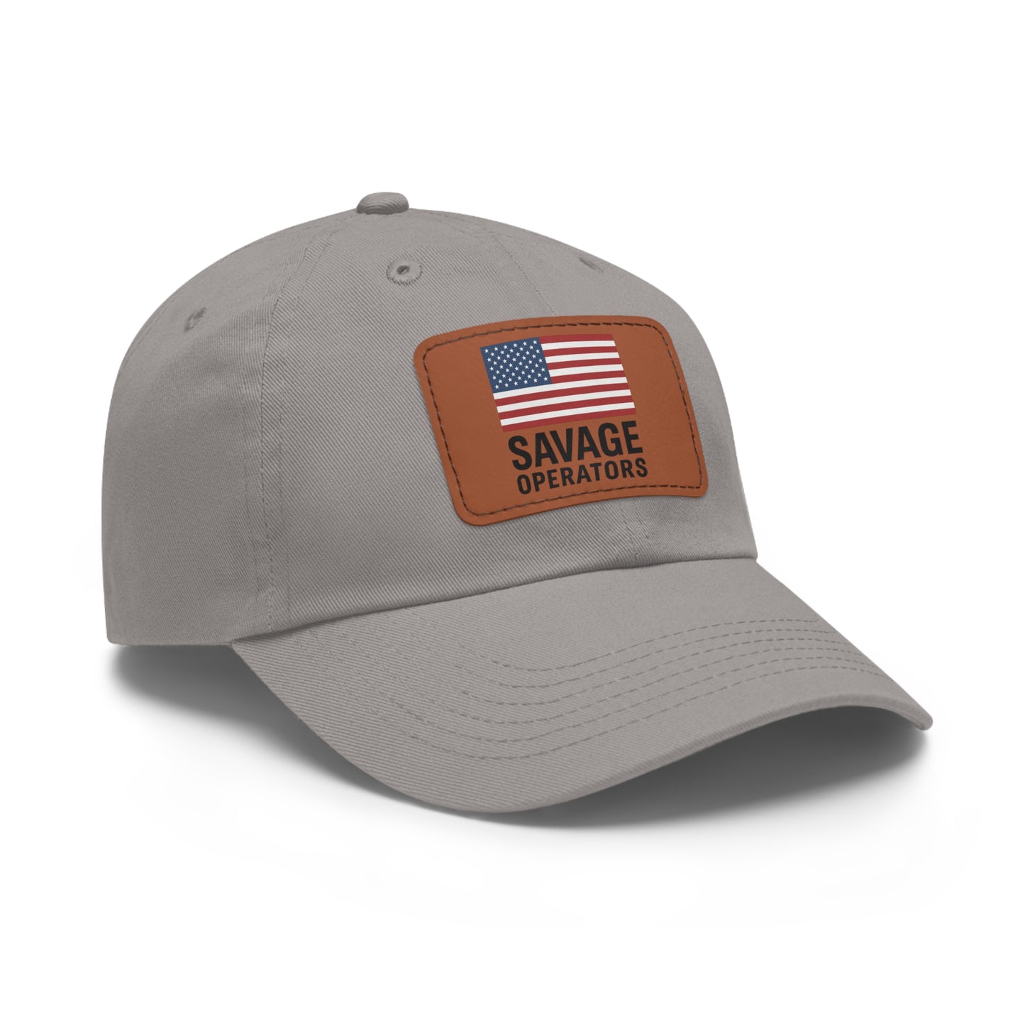 Savage Operators Flag Hat – Leather Patch American Flag Cap (Multi-Color Options)
