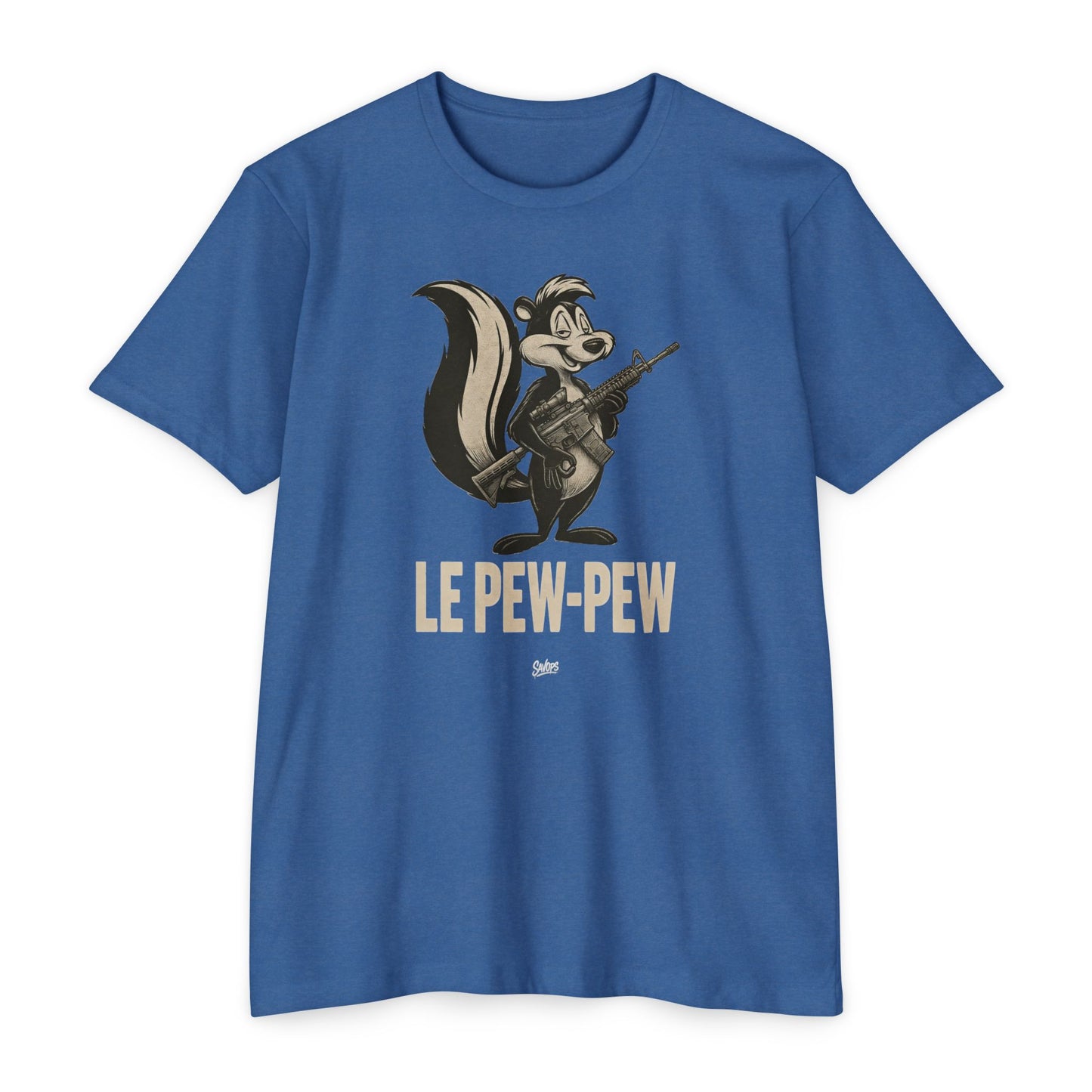 Le Pew-Pew Variant Skunk AR Graphic T-Shirt — Retro Hunting Humor Tee