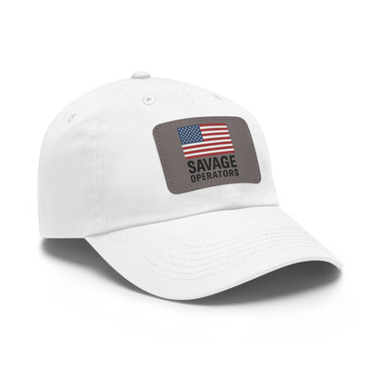 Savage Operators Flag Hat – Leather Patch American Flag Cap (Multi-Color Options)
