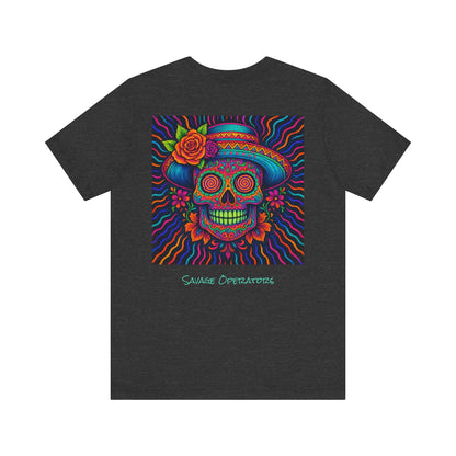 Savage Skull Trip – Trippy Neon Skull Shirt (LIMITED DROP) - BACK PRINT