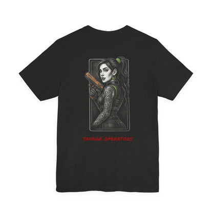 Savage Operators Angel Girl #1 Graphic Tee, Premium High Quality - BACK PRINT
