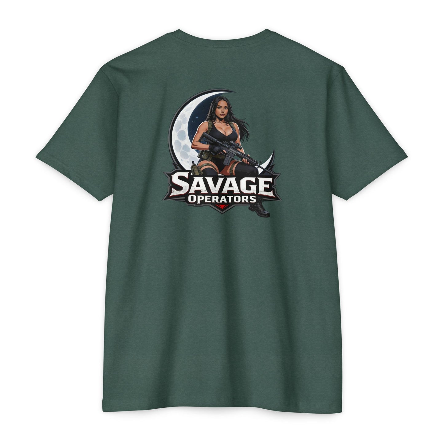 Savage Operators Tactical Moon Operator Shirt – Patriotic 2A Graphic Tee