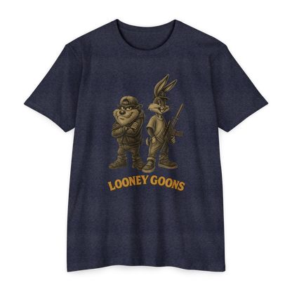 Looney Goons Parody Shirt | Dark Humor Cartoon Satire Tee for Bikers & Gun Owners