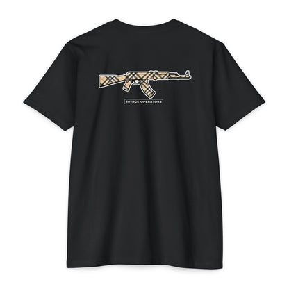 AK-47 Plaid 2a Graphic T-Shirt — Savage Operator Backprint