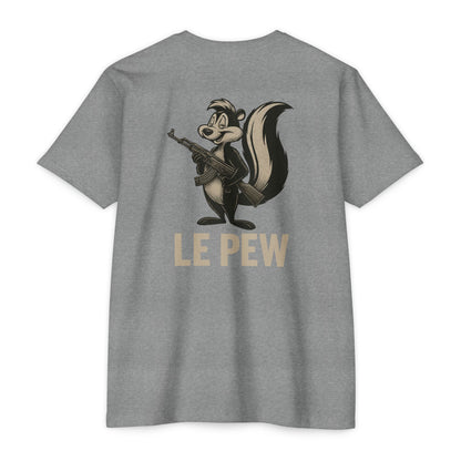 Le Pew Tee | Funny AK Skunk Shirt for Gun Owners & Degenerates with Dark Humor - BACK PRINT