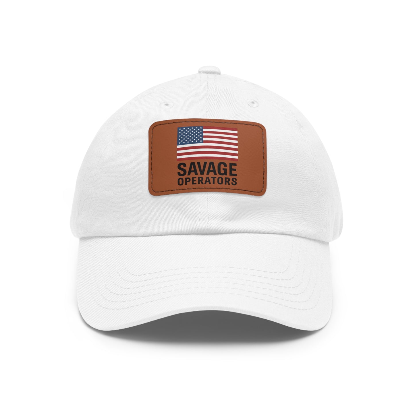 Savage Operators Flag Hat – Leather Patch American Flag Cap (Multi-Color Options)