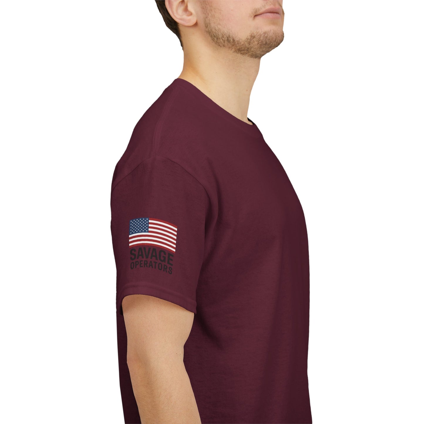 Savage Operators American Flag Sleeve Tee – Minimal Tactical Shirt