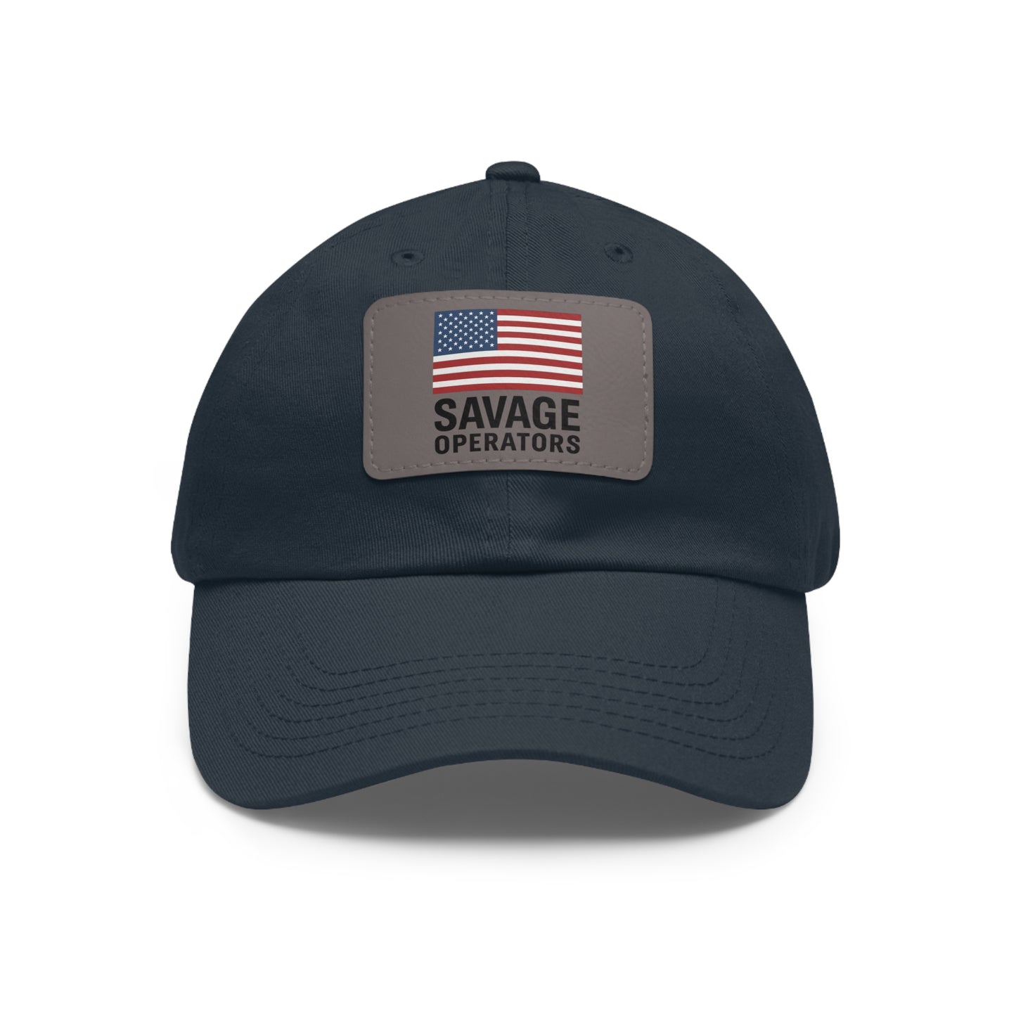 Savage Operators Flag Hat – Leather Patch American Flag Cap (Multi-Color Options)