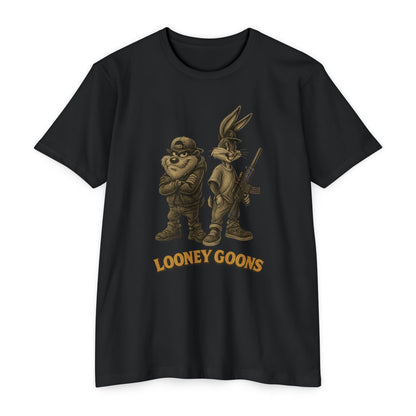 Looney Goons Parody Shirt | Dark Humor Cartoon Satire Tee for Bikers & Gun Owners