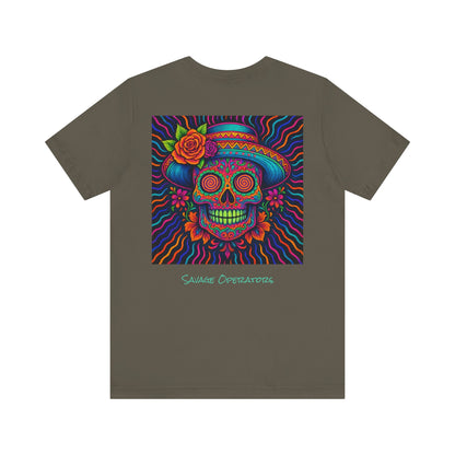 Savage Skull Trip – Trippy Neon Skull Shirt (LIMITED DROP) - BACK PRINT