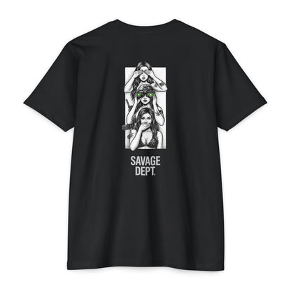 Tactical Silence Tee – See No Evil, Speak No Evil, Night Vision Cool Graphic | Savage Dept. Back Print Tee
