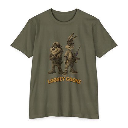 Looney Goons Parody Shirt | Dark Humor Cartoon Satire Tee for Bikers & Gun Owners