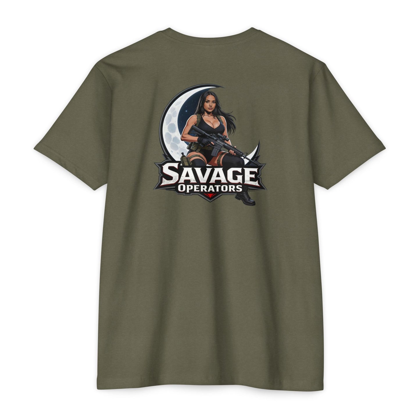 Savage Operators Tactical Moon Operator Shirt – Patriotic 2A Graphic Tee