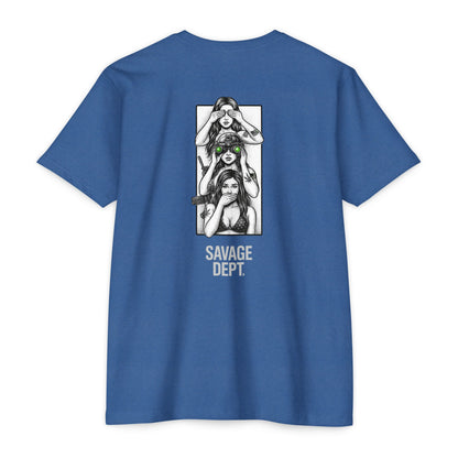 Tactical Silence Tee – See No Evil, Speak No Evil, Night Vision Cool Graphic | Savage Dept. Back Print Tee