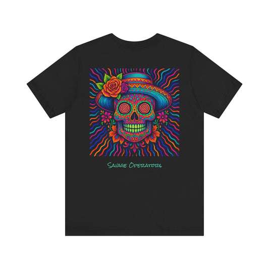 Savage Skull Trip – Trippy Neon Skull Shirt (LIMITED DROP) - BACK PRINT