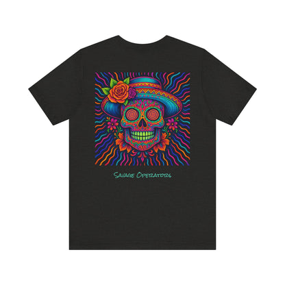 Savage Skull Trip – Trippy Neon Skull Shirt (LIMITED DROP) - BACK PRINT