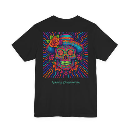 Savage Skull Trip – Trippy Neon Skull Shirt (LIMITED DROP) - BACK PRINT