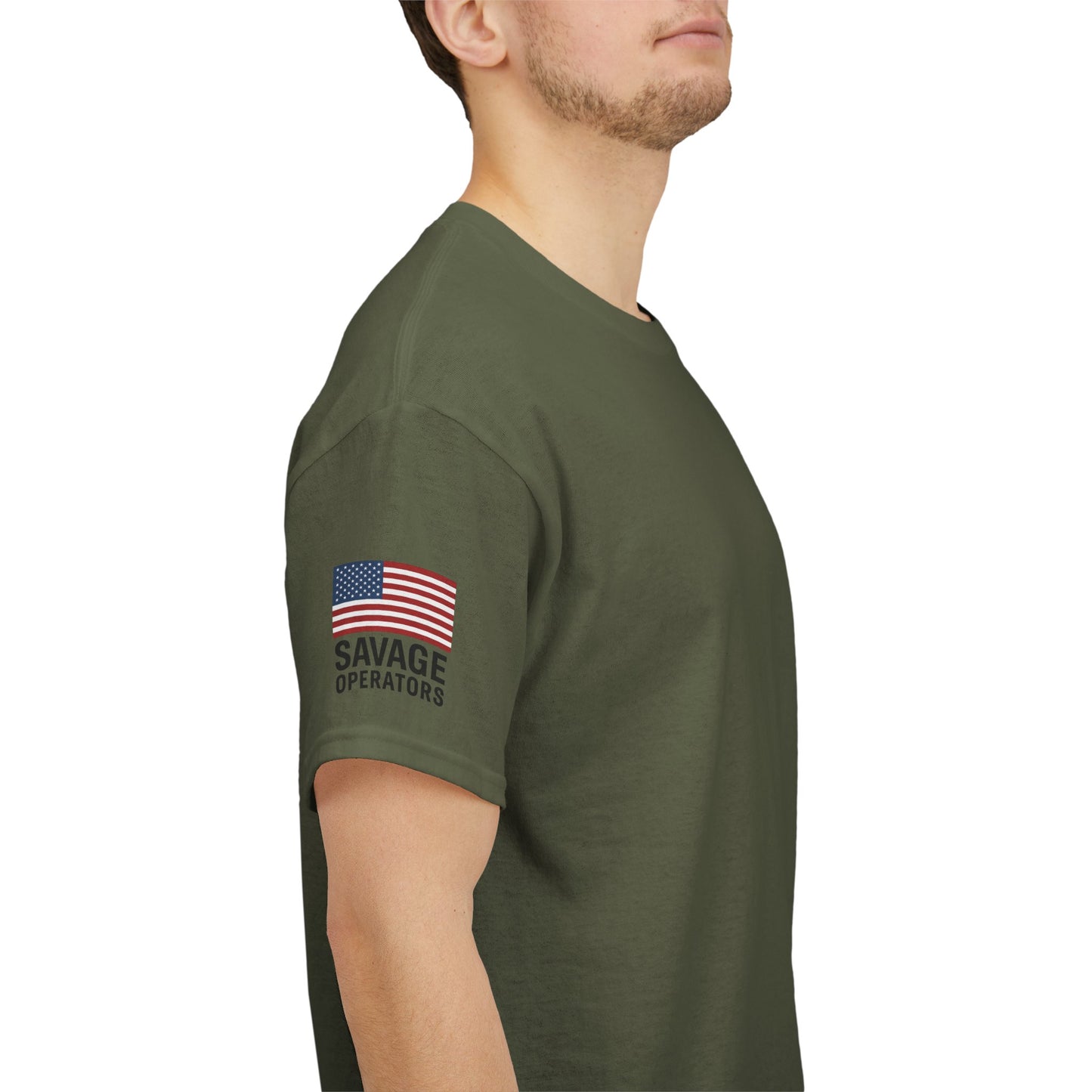 Savage Operators American Flag Sleeve Tee – Minimal Tactical Shirt
