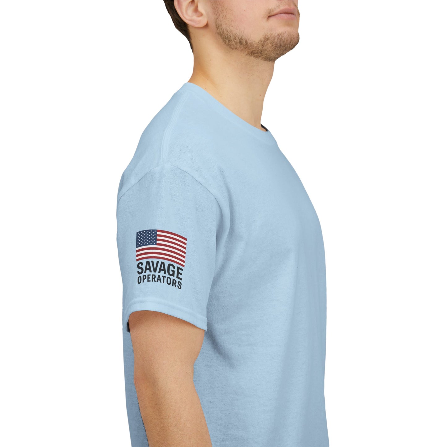 Savage Operators American Flag Sleeve Tee – Minimal Tactical Shirt