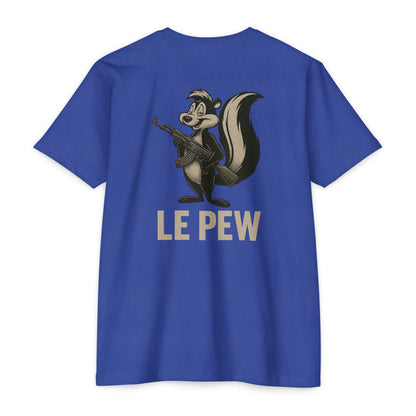 Le Pew Tee | Funny AK Skunk Shirt for Gun Owners & Degenerates with Dark Humor - BACK PRINT