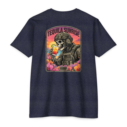 Tequila Sunrise Skull T-Shirt - Back Print