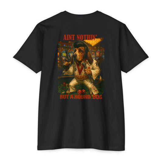 Ain’t Nothin’ But a Hound Dog Tactical Tee – Elvis Style, Armed Sass, Retro Style Shirt - Savage Operators Tactical Tee | T-Shirt | Savage Operators Clothing | Patriotic Apparel | Military Humor | High Quality CVC Black