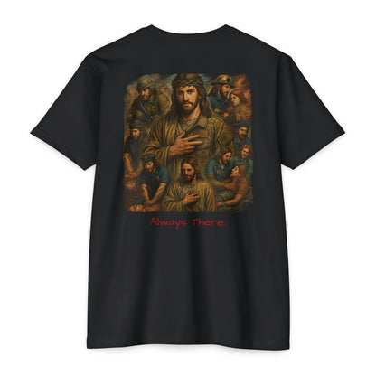 Always There – Jesus First Responders & Heroes Tribute Shirt - BACK PRINT - Savage Operators Tactical Tee | T-Shirt | Savage Operators Clothing | Patriotic Apparel | Military Humor | High Quality CVC Black